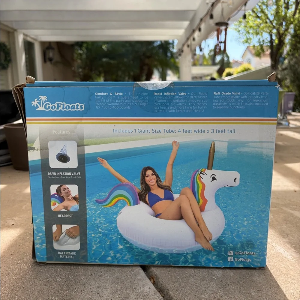 Rainbow Unicorn Pool Float